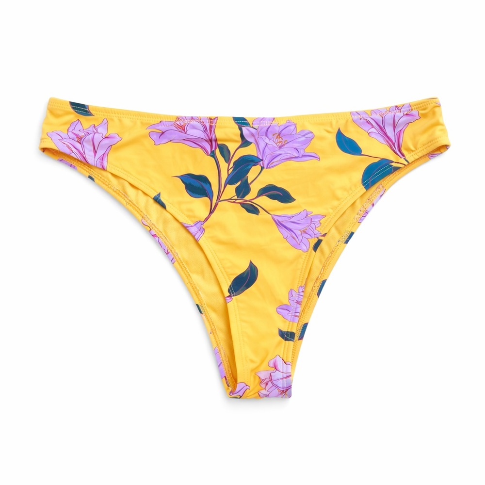 Medium Yellow Floral Bikini Bottom NWOT from Bikini Village